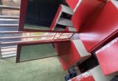 3 sitter couch, mirror stand and shelf