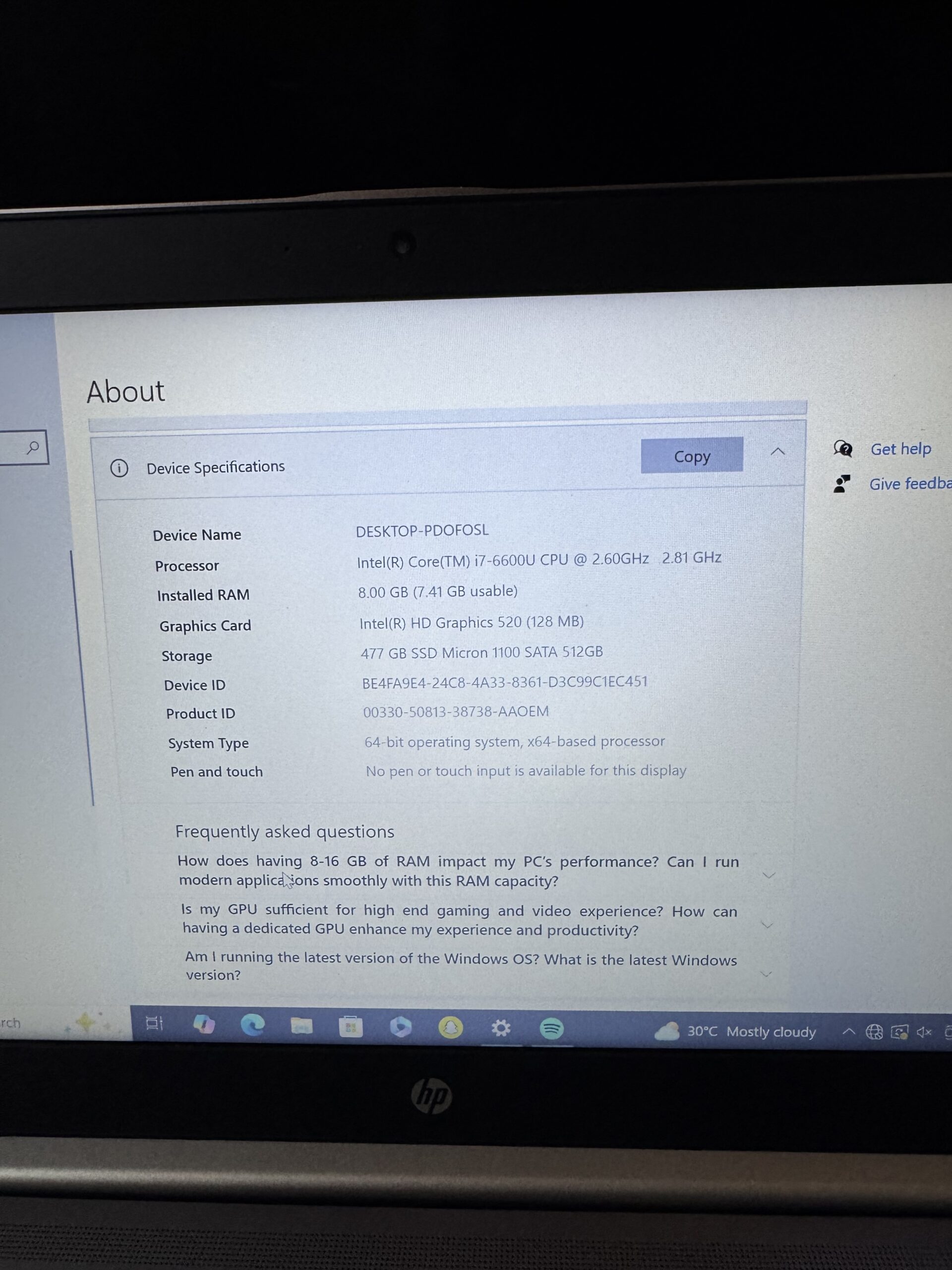 Hp elitebook folio 1040 G3