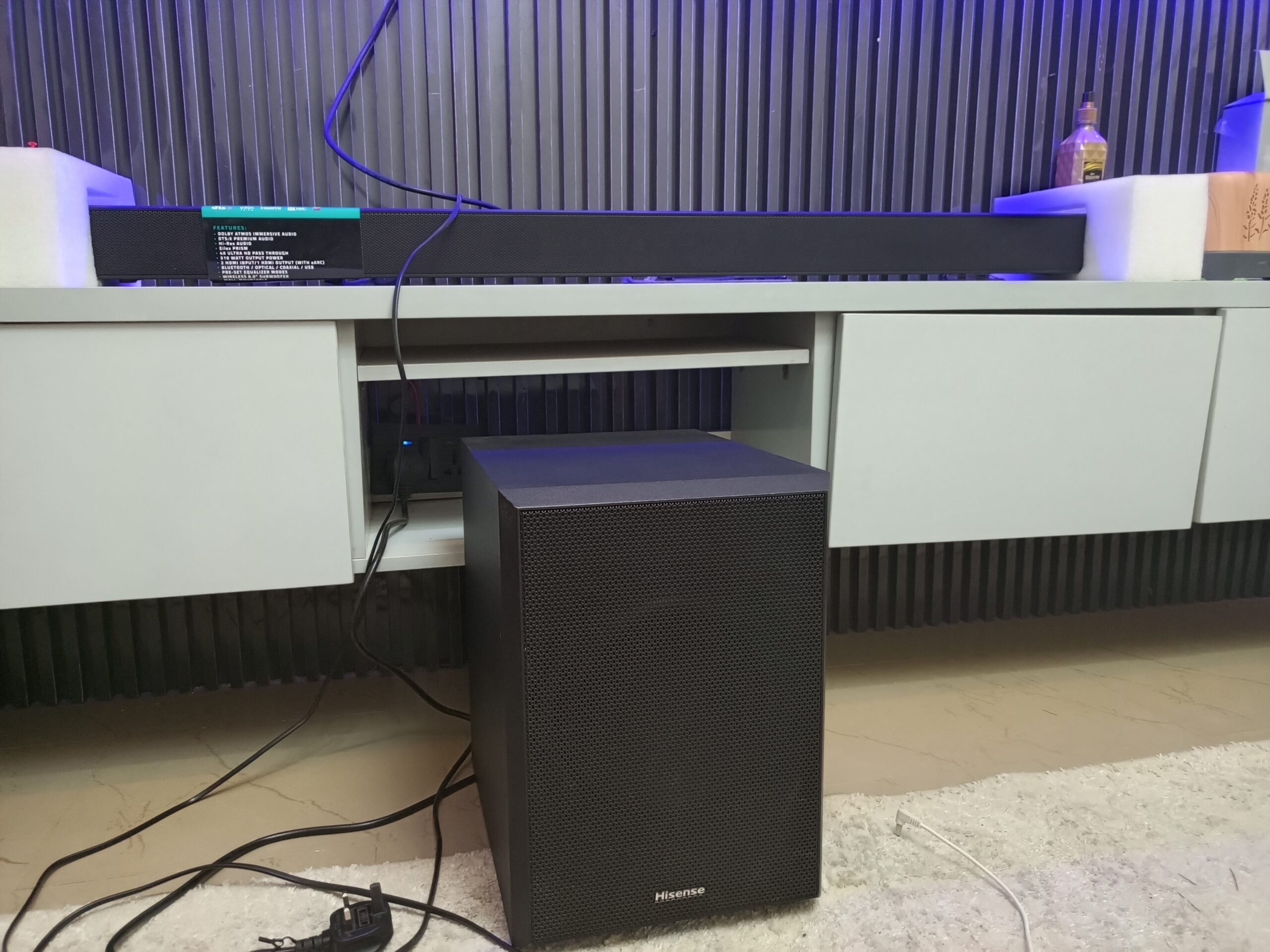Hisense Atmos Sound bar with wireless subwoofer