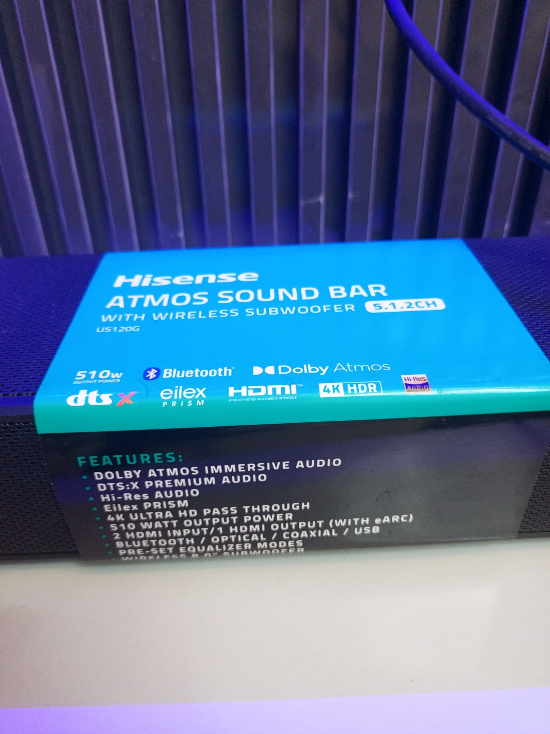 Hisense Atmos Sound bar with wireless subwoofer