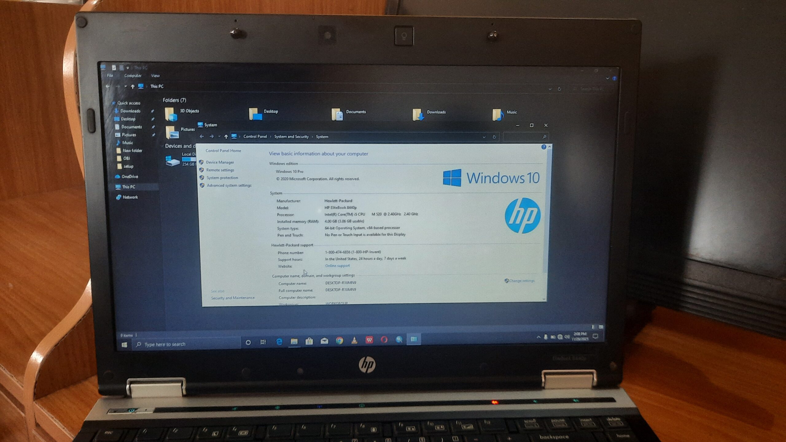HP elitebook 8440p 8gb Ram, core i5, 500gb memory.